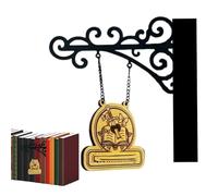 Bookshelf Decorative Aesthetics - Book Corner Sign Decor | Book Lover Hangable Sign on Shelf | Bookworm Accessories for Home, Classroom, Library, Halloween Wall Art, Men, Women, Library, Reading Space