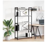 Bookshelf Freestanding Grey Sonoma 80x30x155cm Engineered Wood Tiered Shelf 60kg