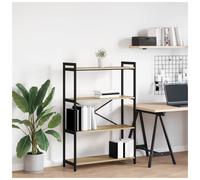 Bookshelf Freestanding Tiered 80x30x120cm Sonoma Oak Engineered Wood & Steel