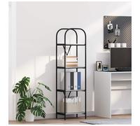 Bookshelf Grey Sonoma 40 x 30 x 146 cm Engineered Wood Modern Black Legs Compact