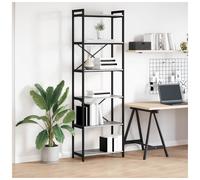 Bookshelf Grey Sonoma 60x30x190cm Engineered Wood Tiered Industrial Shelf Sturdy