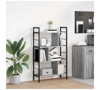 Bookshelf Grey Sonoma 75 x 30 x 123.5 cm Engineered Wood & Steel 9 Shelves Urban
