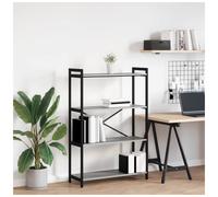 Bookshelf Grey Sonoma 80x30x120cm Engineered Wood Tiered Industrial Shelf Sturdy