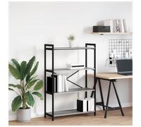 Bookshelf Grey Sonoma 80x30x120cm Engineered Wood Tiered Industrial Shelf Sturdy