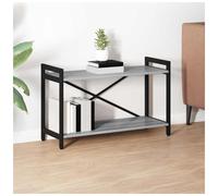 Bookshelf Grey Sonoma 80x30x50cm Engineered Wood Tiered Industrial Storage Unit