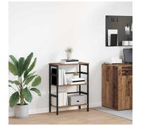 Bookshelf Industrial 60 x29.5 x81 cm Old Wood Engineered Wood 2-Shelf Steel Pro