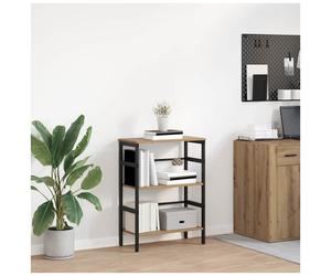 Bookshelf Industrial Artisan Oak 60x29.5x81cm Engineered Wood 2-Shelf with Steel