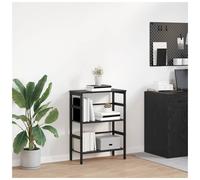 Bookshelf Industrial Black Oak 60x29.5x81cm Engineered Wood 2-Shelf Storage Unit