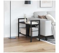 Bookshelf Industrial Black Oak 75x30x156cm Engineered Wood 9 Shelves SturdySteel