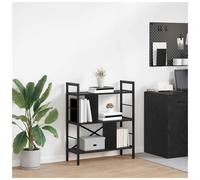 vidaXL Bookshelf Black Oak 75 x 30 x 91 cm Engineered Wood
