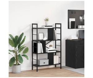 Bookshelf Industrial Black Oak Engineered Wood 75x30x123.5cm 9 Shelves Sturdy XL
