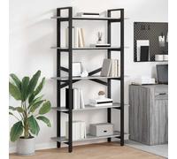 vidaXL Bookshelf Grey Sonoma 100 x 33.5 x 178 cm Engineered Wood