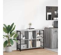 vidaXL Bookshelf Grey Sonoma 102 x 32 x 72.5 cm Engineered Wood