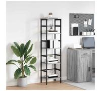 Bookshelf Industrial Grey Sonoma 40x29.5x149cm Modern Engineered Wood 2 Shelves