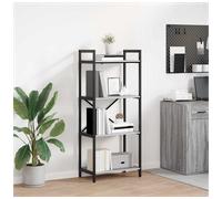 Bookshelf Industrial Grey Sonoma 56x34x133.5cm Engineered Wood 5 Shelves Sturdy.