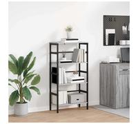 Bookshelf Industrial Grey Sonoma 60x29.5x115cm Engineered Wood Shelving Unit XL