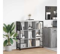 Bookshelf Industrial Grey Sonoma Engineered Wood 102x32x104.5cm 8 Shelves Sturdy
