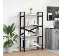 Bookshelf Industrial Grey Sonoma Engineered Wooden 100x33.5x140cm 5 Shelves
