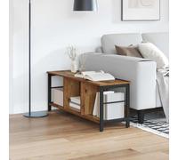 Bookshelf Industrial Old Wood 102x32x40.5cm Engineered Wood 8-Shelf Rustic Cozy