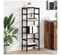 Bookshelf Industrial Old wood 40 x 29.5 x 115 cm Engineered wood 2 Shelves Slim