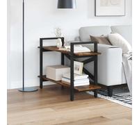 Bookshelf Industrial Smoked Oak 100x33.5x64cm Engineered Wood 5-Shelf Unit Large