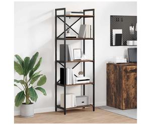 Bookshelf Industrial Smoked Oak 56x34x171cm Engineered Wood 5-Shelf for Home