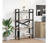 Bookshelf Industrial Sonoma Oak 100x33.5x140cm Engineered Wood Sturdy 5 Shelves