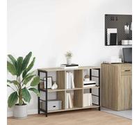 Bookshelf Industrial Sonoma Oak 102x32x72.5cm Engineered Wood 8 Shelves Slim