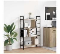 Bookshelf Industrial Sonoma Oak 75x30x123.5cm Engineered Wood 9-Shelf Sturdy Pro