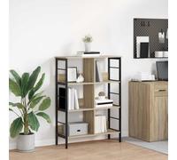 Bookshelf Industrial Sonoma Oak 82 x 32 x 112 cm Engineered Wood Sturdy 8-Shelf