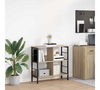 Bookshelf Industrial Sonoma Oak 82x32x79cm Engineered Wood 8-Shelf Storage Slim