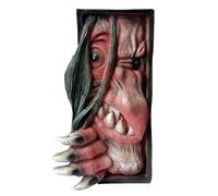Bookshelf Insert, Resin Bookend Peeping Statue Christmas Trees Decorations (A, 15.5x7x6cm)