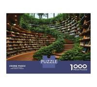 Bookshelf Jigsaw Puzzles 1000 Pieces for Adults, Fantasy Literary 1000 Piece Puzzle Educational Games Home Decoration Puzzle 38x26cm/1000pcs