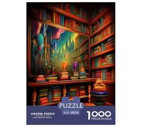Bookshelf Jigsaw Puzzles Puzzle for Adults Kids. 1000 Piece Impossible Challenge Toy Educational Games Home Decoration for Adults& Kids Age 14 Years Up 38x26cm/1000pcs