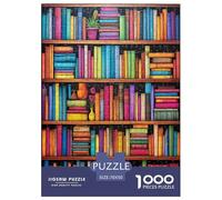 Bookshelf Jigsaw Puzzles Puzzle for Adults Kids. 1000 Piece Whimsical Challenge Toy Educational Games Home Decoration for Adults& Kids Age 14 Years Up 70x50cm/1000pcs
