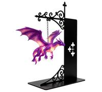 Bookshelf Lamp for Library Shelf LED Vintage Floating Dragon Decor