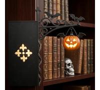 Bookshelf Lamp, Library Lantern-Decorative Bookshelf Lighting, Reading Book Shelf Lights for Bookworms, Antique Led Books Nook Lamp Ornament for Study Reading Corner, Gift for Book Lovers (Pumpkin)