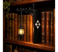 Bookshelf Lantern,Book Nook Lights,Library Lantern-Decorative Bookshelf Lighting,Vintage LED Reading Lamp for Desk & Shelf,Warm Glow Mini Bookcase Light,Home Decor Gift for Book Lovers (Style-G)