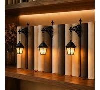 Bookshelf Lantern-Decorative Bookshelf Lighting, Reading Book Shelf Lights for Bookworms, Antique Led Books Nook Lamp Ornament for Study Reading Corner Home Library, Unique Gift for Book Lovers