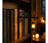 Bookshelf Lantern Light Mini LED Book Shelf Lamp Between Books | Book Nook Lamp with Warm Glow, Vintage Lantern Decor for Bookshelf and Reading Nook, Gift for Bookworms