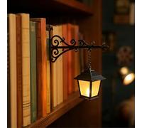 Bookshelf Lantern Light Mini LED Book Shelf Lamp Between Books | Book Nook Lamp with Warm Glow, Vintage Lantern Decor for Bookshelf and Reading Nook, Gift for Bookworms