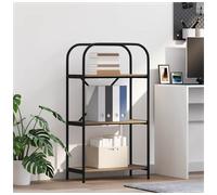 Bookshelf Modern Artisan Oak 60x30x109 cm Engineered Wood with Black Steel Legs