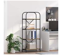 Bookshelf Modern Artisan Oak 60x30x146cm Engineered Wood with Black Legs Shelf