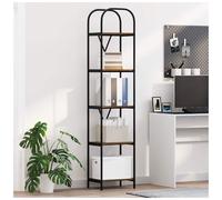 Bookshelf Modern Freestanding Smoked Oak 40x30x183cm Engineered Wood 5 Shelves.