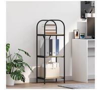 Bookshelf Modern Sonoma Oak 40x30x109cm Engineered Wood 5 Shelves Black Pro Legs