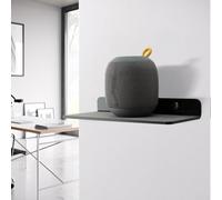 Bookshelf Mounting Bracket for Satellite Speakers - Modern Floating Shelf with Wire Routing - White 228mm(Black)