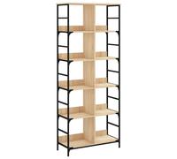 Bookshelf Office Book Shelf Storage Cabinet Book Rack Engineered Wood vidaXL