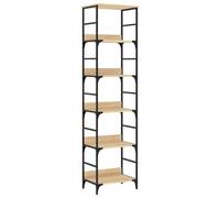 vidaXL Bookshelf Bookcase Book Cabinet Storage Rack Smoked Oak Engineered Wood