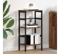 Bookshelf Old Wood 40x29.5x81cm Engineered Wood Steel 2-Shelf Sturdy Industrial