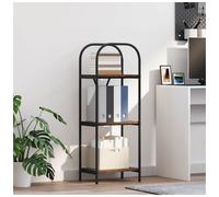 Bookshelf Old wood 40x30x109cm Engineered Wood Black Legs Modern Rectangular Eco